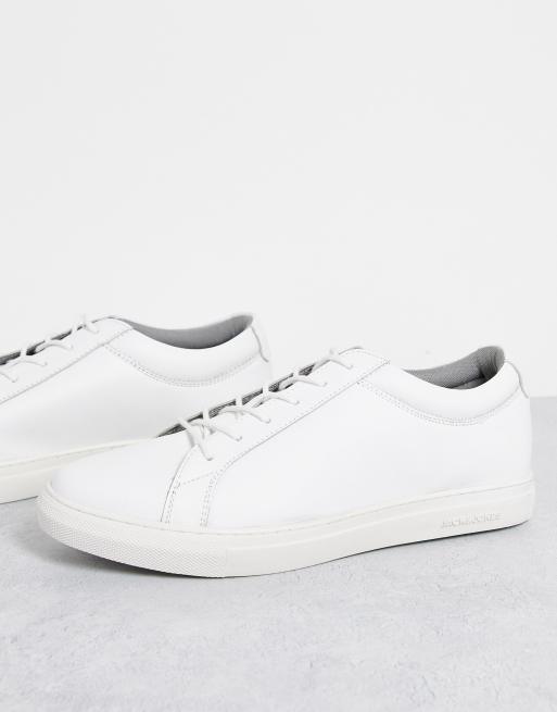 Jack & Jones - Baskets minimalistes en cuir - Blanc