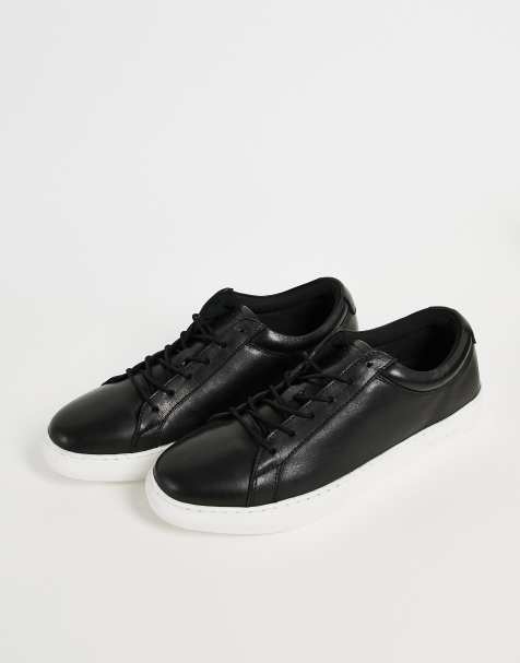 Jack & Jones - Baskets minimalistes en cuir - Noir - view 1