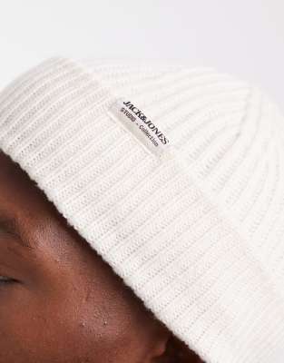 Jack & Jones Beanie In White