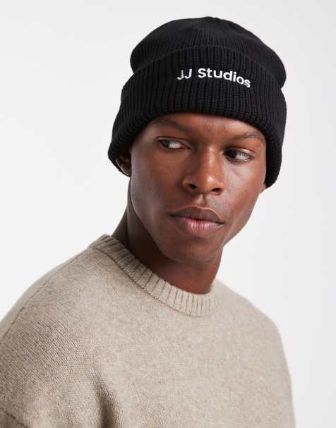 Jack & Jones - Beanie met logo in zwart - view 1