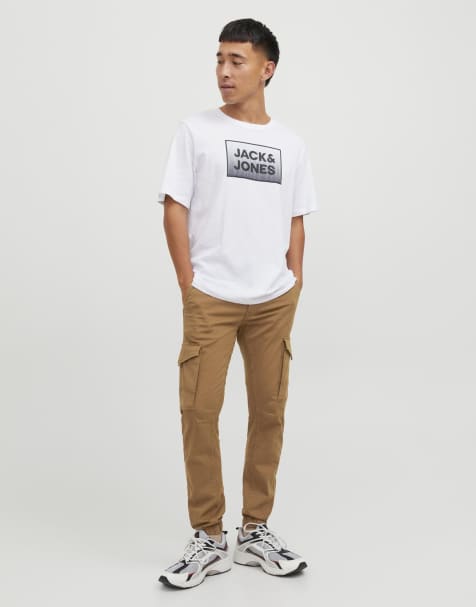 Jack & Jones – Beige cargobyxor - view 1