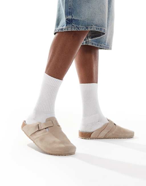 Jack & Jones - Beige clogs i ruskind, 4 af 4
