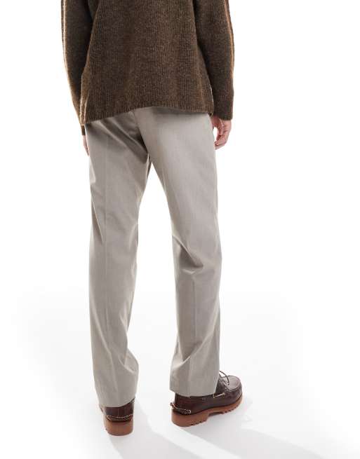 Jack & Jones - Beige elegante tapered bukser med løbesnor i løstsiddende pasform, 3 af 5