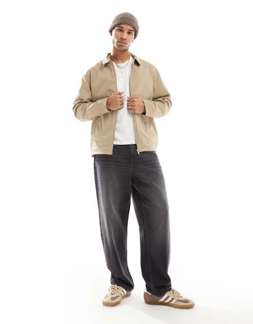 Jack & Jones - Beige Harrington-jakke i twill, 2 af 4