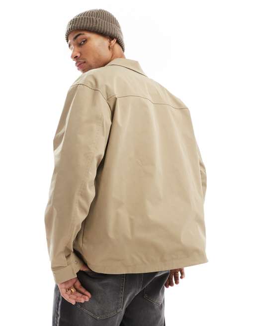 Jack & Jones - Beige Harrington-jakke i twill, 3 af 4