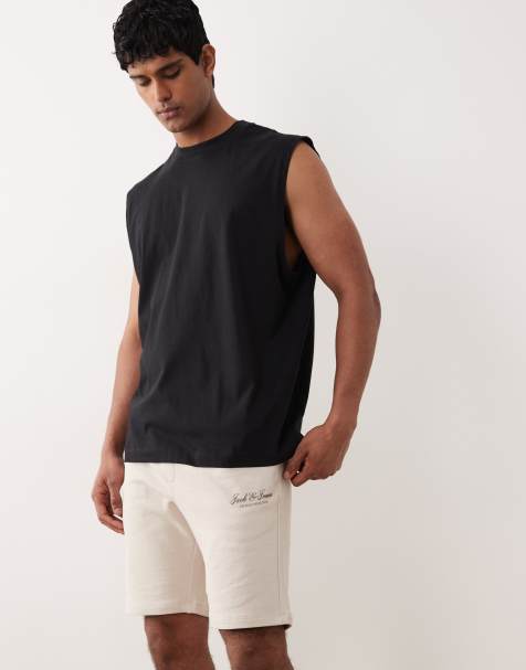 Jack & Jones - Beige joggingshorts med logo - view 1