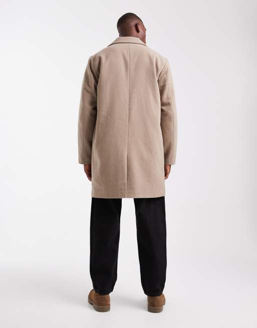 Jack & Jones - Beige overfrakke i uldblanding, 3 af 5