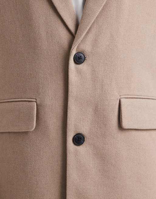 Jack & Jones - Beige overfrakke i uldblanding, 5 af 5