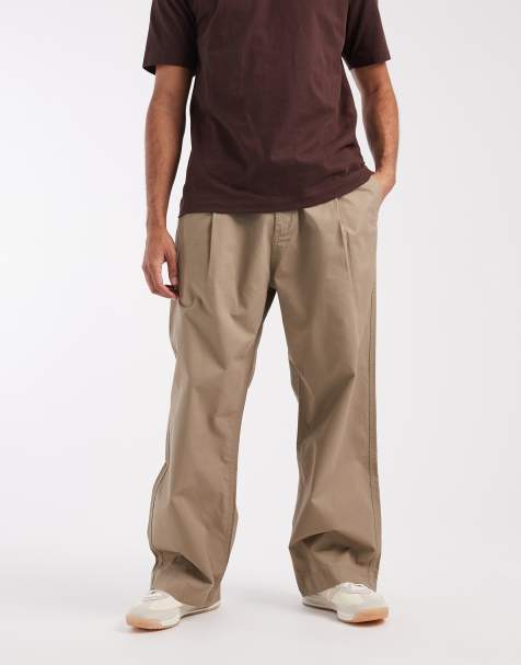 Jack & Jones - Beige plisserede bukser med brede ben - view 1