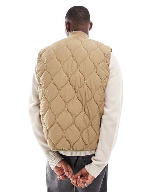 Jack & Jones – Beige, quiltad väst, 3 av 4