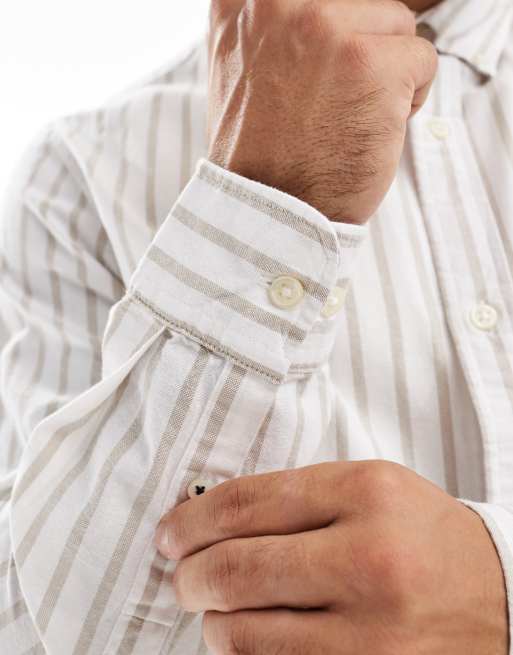 Jack & Jones – Beige, randig skjorta , 3 av 4