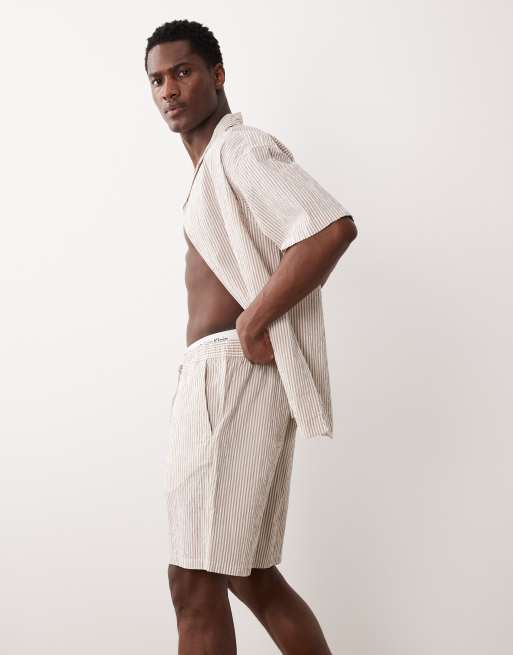 Jack & Jones - Beige shorts i bæk-og-bølge-stof - Del af sæt, 3 af 5