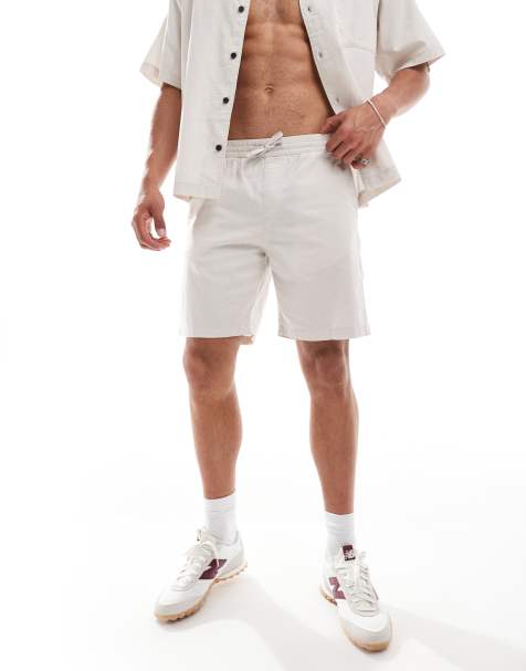 Jack & Jones - Beige shorts med tekstur - Del af sæt - view 1