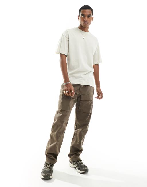 Jack & Jones – Beige t-shirt i oversize, 3 av 4
