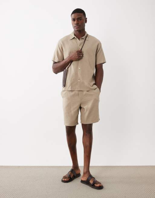 Jack & Jones - Beige tekstureret skjorte - Del af sæt , 3 af 5