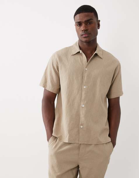 Jack & Jones – Beigefärgade, texturerade shorts, del av set - view 1