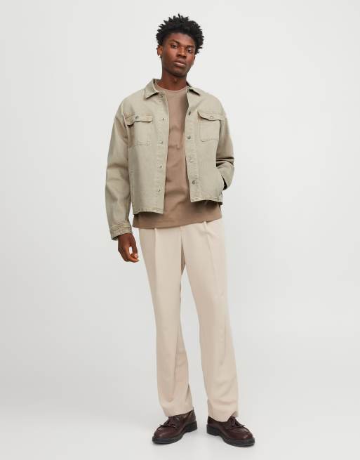 Jack & Jones – Beżowa jeansowa kurtka o pudełkowym kroju, 3 z 4