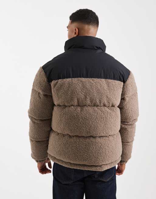 Jack & Jones – Beżowa kurtka ocieplana z kożuszkiem, 3 z 5