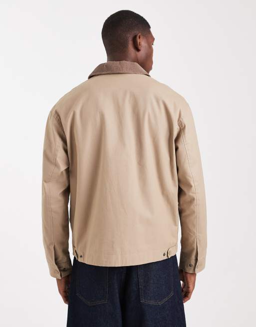 Jack & Jones – Beżowa kurtka typu worker ze sztruksowym kołnierzem, 3 z 5