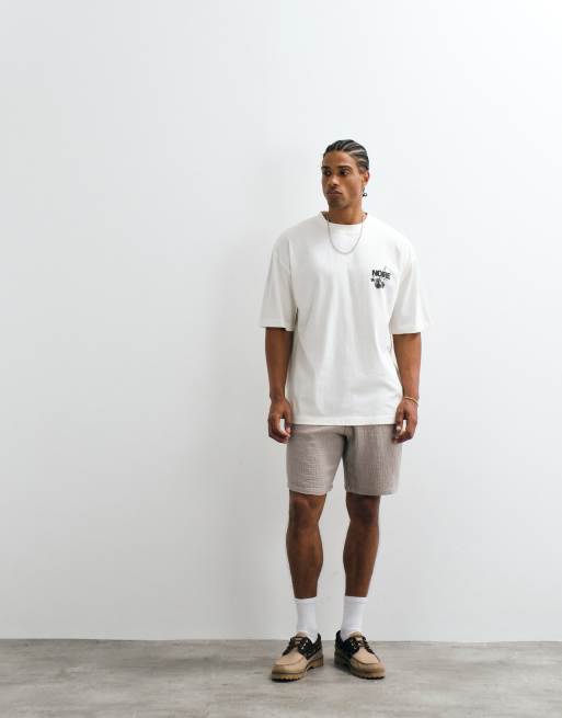 Jack & Jones – Beżowe fakturowane szorty, 3 z 5