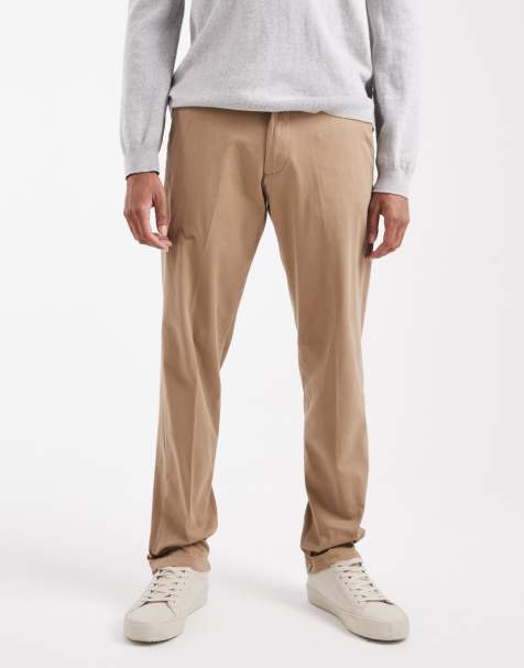 Jack & Jones front pleat tapered loose chino in beige 