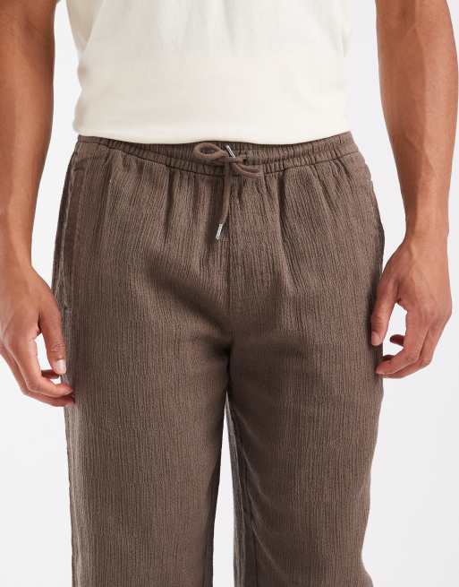 Jack & Jones – Beżowe marszczone spodnie o luźnym kroju, 4 z 5