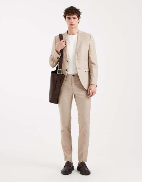 Jack & Jones super slim trousers in beige 