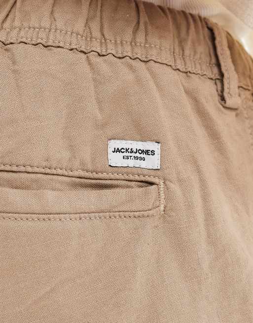 Jack & Jones – Beżowe szorty z domieszką lnu, 4 z 5