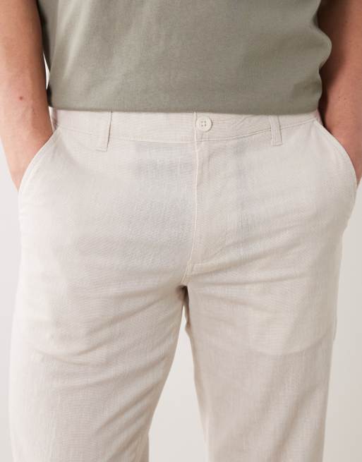 Jack & Jones – Beżowe szorty z domieszką lnu, 5 z 5