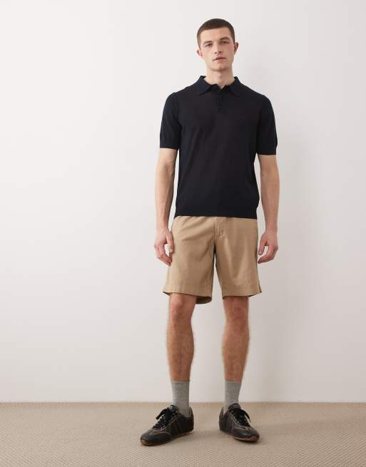Jack & Jones – Beżowe szorty z mieszanki lnu ściągane na sznurek, 2 z 5