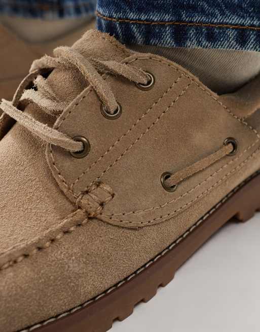 Jack & Jones – Beżowe zamszowe buty żeglarskie, 2 z 4