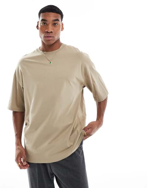 Jack & Jones – Beżowy T-shirt super oversize - view 1