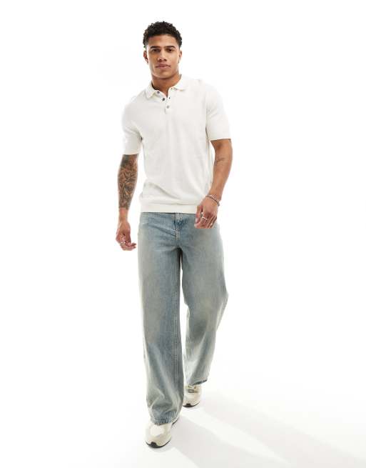 Jack & Jones – Biała dzianinowa koszulka polo, 2 z 4