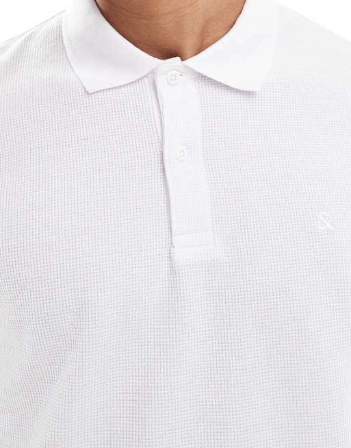 Jack & Jones – Biała fakturowana koszulka polo, 5 z 5