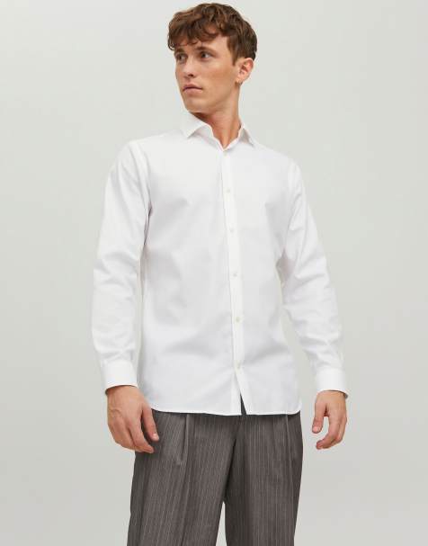 Jack & Jones long sleeve shirt in white
