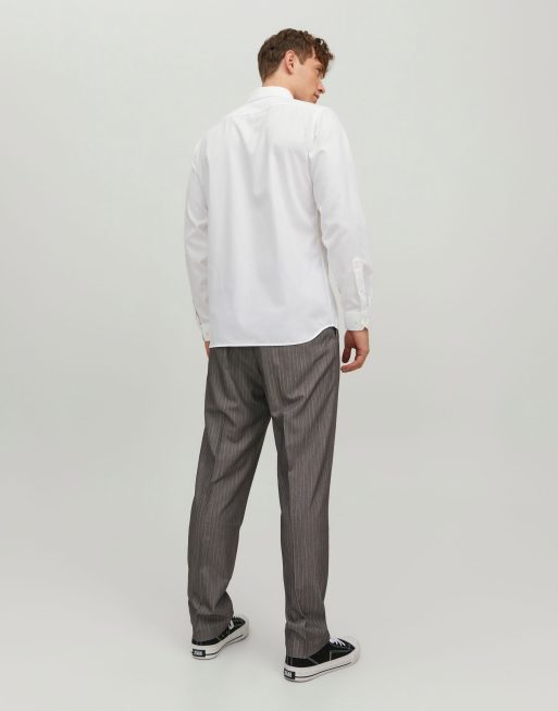 Jack & Jones – Biała koszula z długimi rękawami, 3 z 4