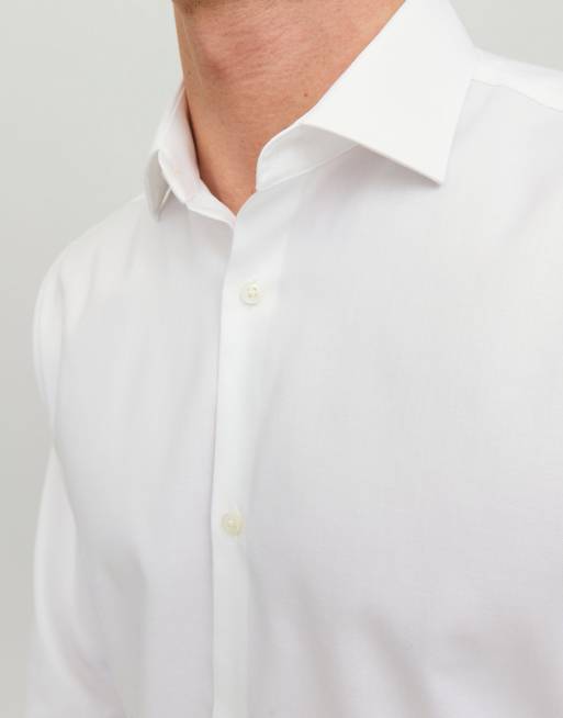 Jack & Jones – Biała koszula z długimi rękawami, 4 z 4
