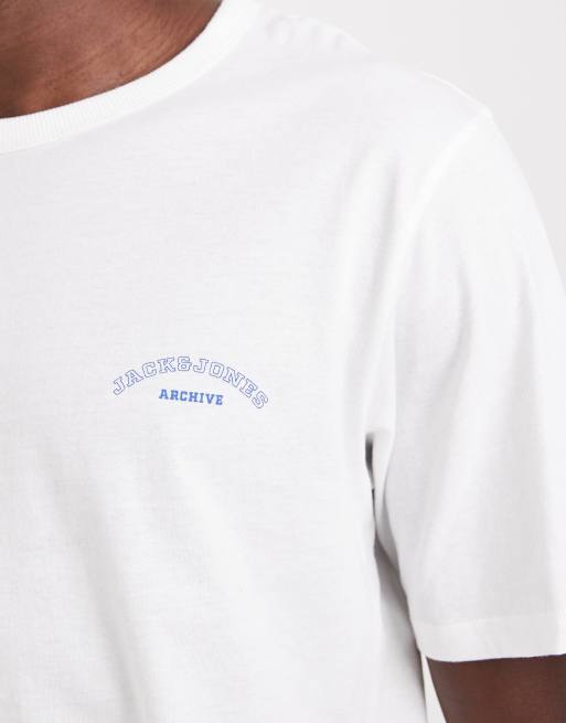 Jack & Jones – Biały T-shirt o regularnym kroju z logo, 5 z 5