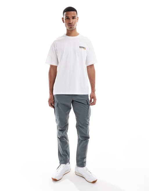 Jack & Jones – Biały T-shirt oversize z japońskim nadrukiem bejsbolowym, 2 z 5