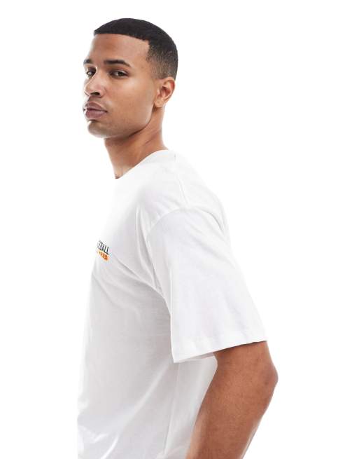 Jack & Jones – Biały T-shirt oversize z japońskim nadrukiem bejsbolowym, 4 z 5