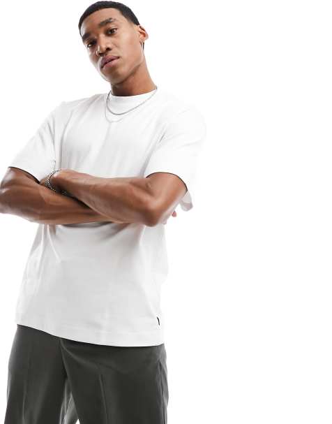 Jack & Jones – Biały T-shirt oversize z materiału o gramaturze 200 g/m2 - view 1