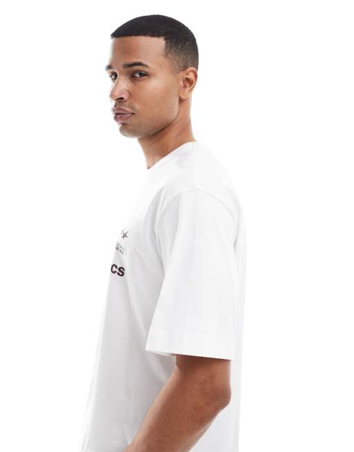 Jack & Jones – Biały T-shirt oversize z nadrukiem sportowym, 4 z 5