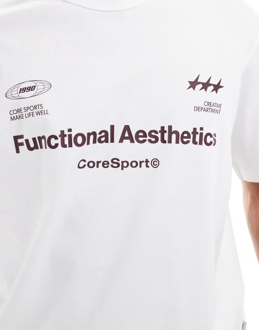 Jack & Jones – Biały T-shirt oversize z nadrukiem sportowym, 5 z 5
