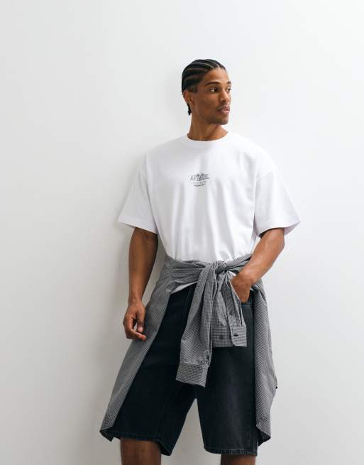 Jack & Jones – Biały T-shirt oversize z nadrukiem tekstowym na plecach, 4 z 5