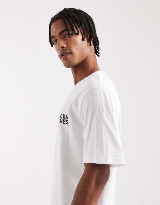 Jack & Jones – Biały T-shirt z logo z przodu, 4 z 5