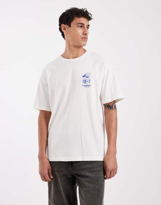 Jack & Jones – Biały T-shirt z nadrukiem „Williamsburg” na plecach, 3 z 5