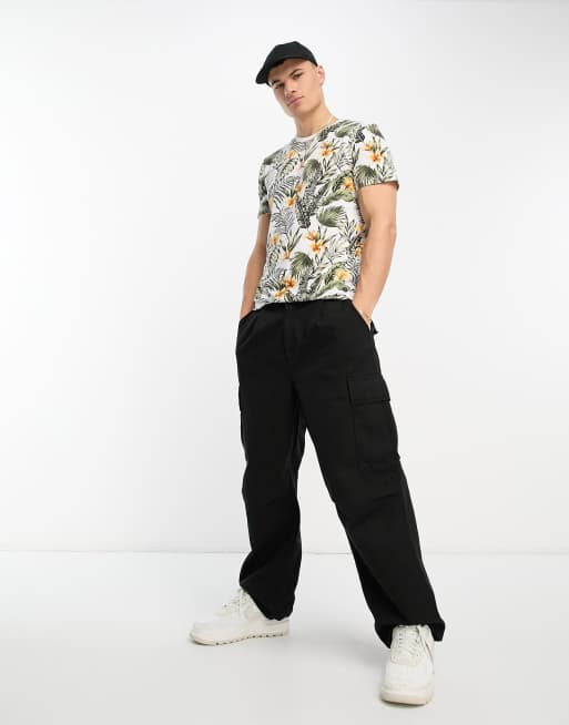 Jack & Jones – Biały T-shirt ze wzorem