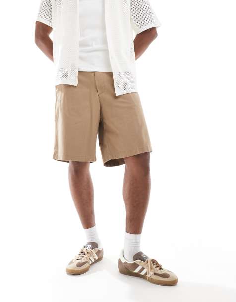 Jack & Jones bill baggy fit chino short in tan - view 1