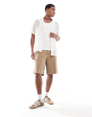 Jack & Jones Bill Baggy Fit Chino Shorts In Brown