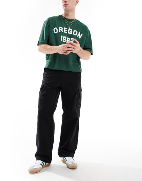 Jack & Jones - Bill Barkley - Sorte cargobukser med bred pasform - view 1